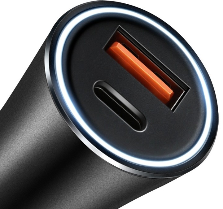 Mcdodo nabíječka do auta s 1x USB a 1x USB-C s QC 3.0, černá_861481236