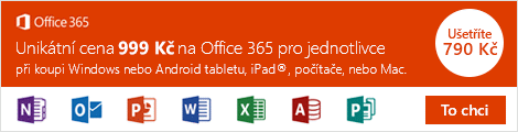 Unikátní cena 999 Kč na Office 365 pro jednotlivce!
