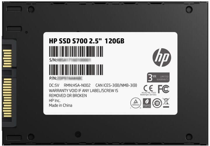 HPE server disk 120GB/SATA/3D TLC, 7mm/2,5&quot;_355792083