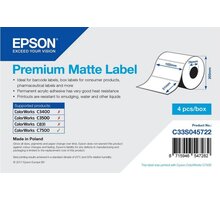 Epson ColorWorks role pro pokladní tiskárny, Premium Matte, 102x51mm, 2310ks C33S045722