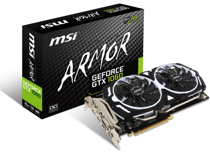 MSI GeForce GTX 1060 ARMOR 6G OCV1, 6GB GDDR5_1141723579