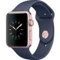 Apple Watch 2 42mm Rose Gold Aluminium Case with Midnight Blue Sport Band