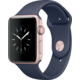 Apple Watch 2 42mm Rose Gold Aluminium Case with Midnight Blue Sport Band