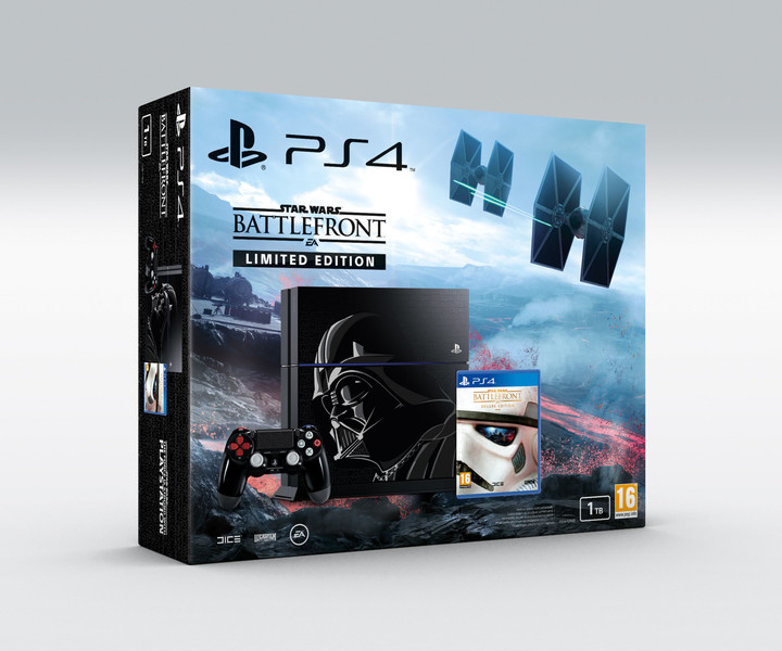 PlayStation 4, 1TB, černá + Star Wars Battlefront_1471458003