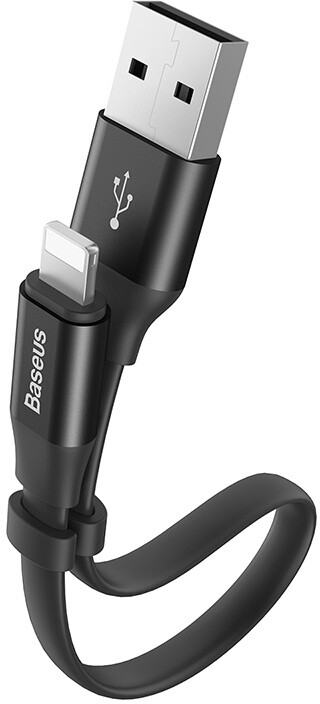 Baseus nabíjecí / datový kabel Nimble Series USB-A - Lightning, plochý, 23cm, černá_1326816370