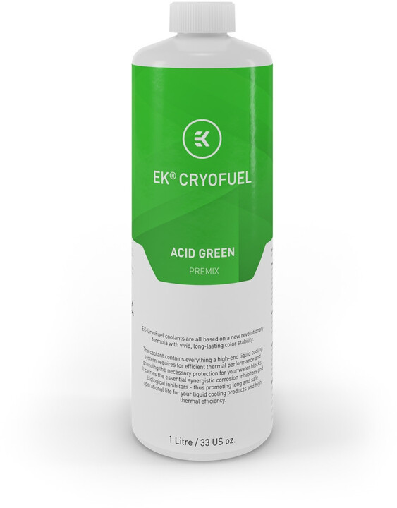 EK Water Blocks EK-CryoFuel 1000mL - UV Acid Green_1639278774