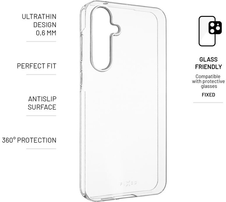 FIXED ultratenké gelové pouzdro pro Samsung Galaxy A55 5G, 0,6mm, čirá_1635841618