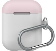LAB.C Silikonové pouzdro na Apple Airpods, bílá/růžová/červená_1217913450