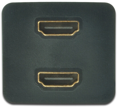 Digitus rozbočovač HDMI - 2x HDMI, M/F, pozlacené konektory, 20cm, černá_541487293