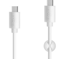 FIXED dlouhý datový a nabíjecí USB-C kabel s konektorem USB-C, USB 2.0, 2 metry, 15W, bílá_1429223357