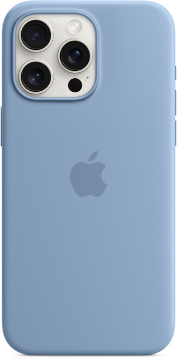 Apple Silikonový kryt s MagSafe pro iPhone 15 Pro Max, ledově modrá_536684424