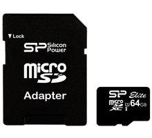 Silicon Power Micro SDXC Elite 64GB Class 10 UHS-I + adaptér_1353398255