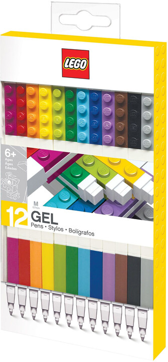 Pero LEGO, mix barev, gelové, 12ks