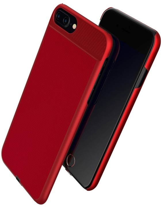 Mcdodo zadní kryt s podporou QI nabíjení pro Apple iPhone 6/6S/7, červená_1895787566