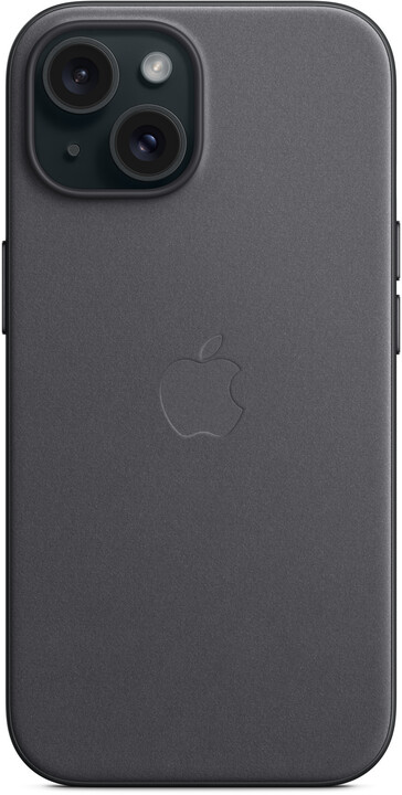 Apple kryt z tkaniny FineWoven s MagSafe na iPhone 15, černá_769356334