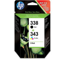 HP SD449EE, č. 338, č. 343, černá + barevná, Combo Pack_1710498666