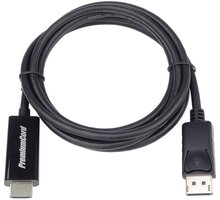 PremiumCord DisplayPort 1.2 na HDMI 2.0 kabel pro rozlišení 4Kx2K@60Hz, 1m kportadk04-01