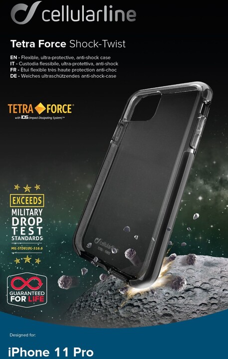 CellularLine ochranné pouzdro Tetra Force Shock-Twist pro Apple iPhone 11 Pro, černá_1609692169