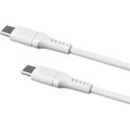 FIXED nabíjecí a datový kabel Liquid silicone USB-C - USB-C,USB 2.0, PD 60W, 1.2m, bílá_650438943