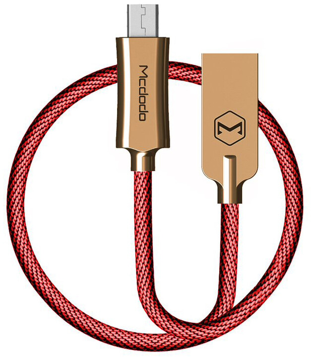 Mcdodo Knight datový kabel microUSB, 1.5m, červená_1687890923