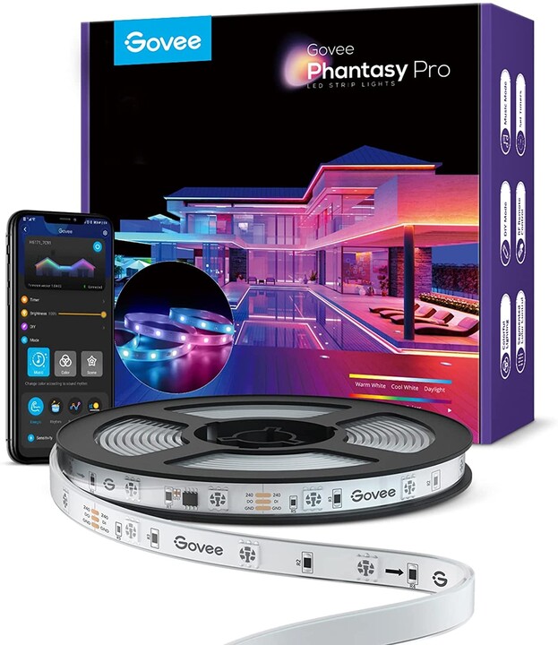Govee Phantasy Outdoor Pro SMART LED pásky RGBIC, 10m - venkovní_703972568