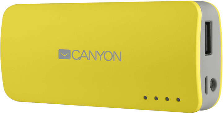 Canyon CNE-CPB44 Power Bank 4400mAh, žlutá_785156539