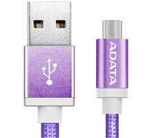 ADATA Micro USB kabel pletený, 1m, fialový_569599814