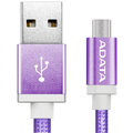 ADATA Micro USB kabel pletený, 1m, fialový