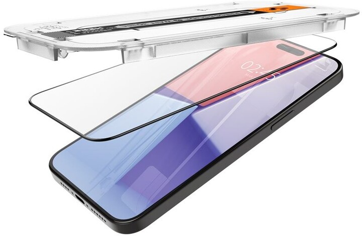 Spigen ochranné sklo tR EZ Fit pro Apple iPhone 15 Pro, 2ks, černá_1188998168