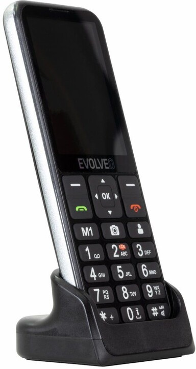 Evolveo EasyPhone LT s nabíjecím stojánkem, černá_109922694