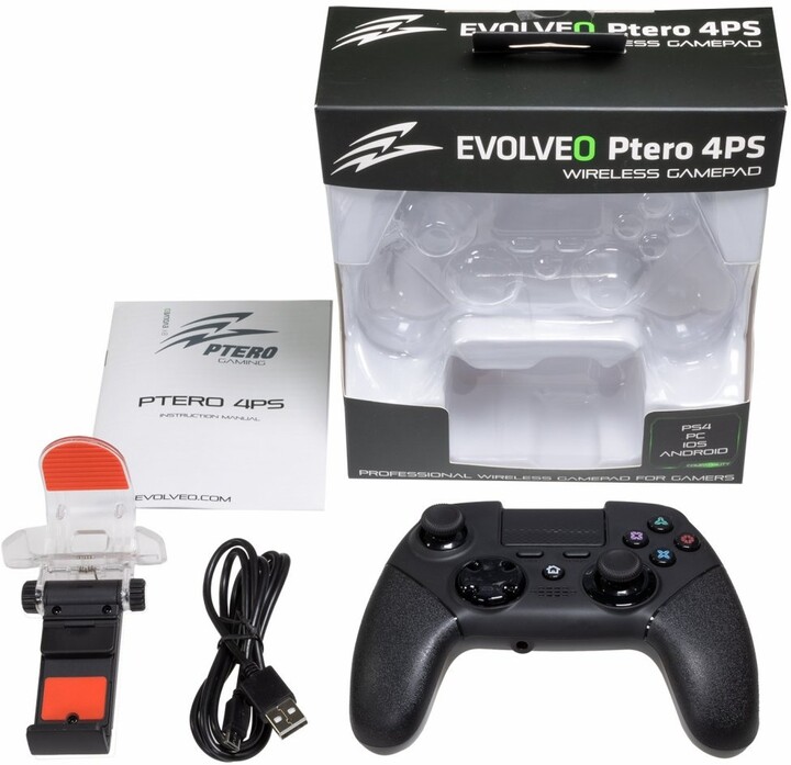 Evolveo Ptero 4PS, bezdrátový (PC, PS4, iOS, Android)_139183963
