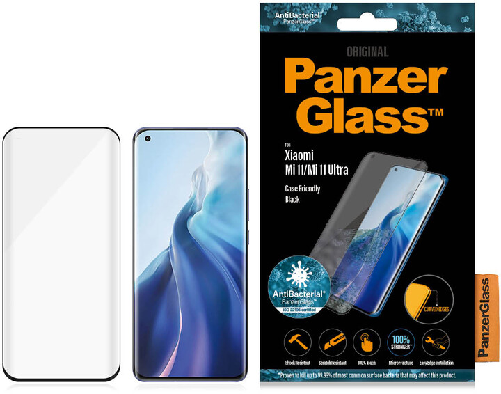 PanzerGlass ochranné sklo Premium pro Xiaomi Mi 11/Mi 11 Ultra, antibakteriální_172278555