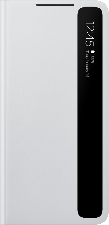 Samsung flipové pouzdro Clear View pro Galaxy S21+, světle šedá_1115120071