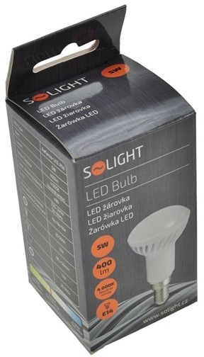 Solight LED žárovka reflektorová, R50, 5W, E14, 4000K, 400lm, bílé provedení_311767343
