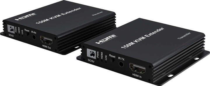 PremiumCord HDMI KVM extender na 150m přes jeden kabel Cat5e/Cat6, FULL HD 1080p_2045377373