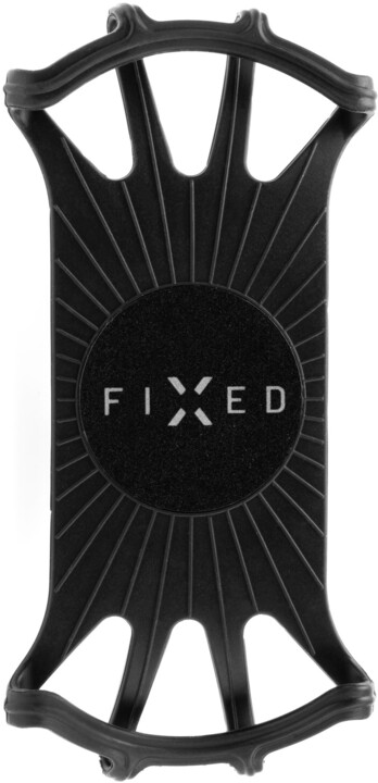 FIXED odnímatelný silikonový držák Bikee 2 pro mobilní telefon, na kolo, černá_1165251079