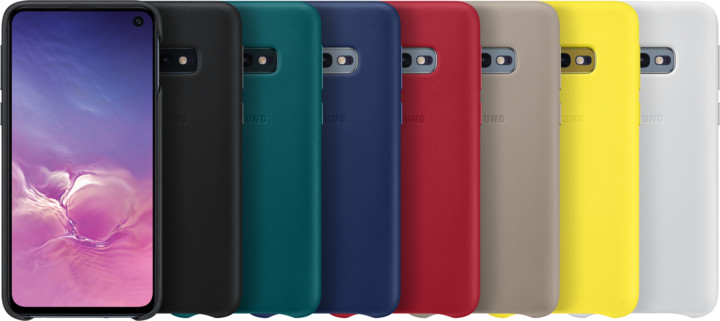 Samsung kožený zadní kryt pro Samsung G970 Galaxy S10e, šedá_844585210