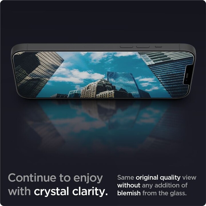 Spigen ochranné sklo tR EZ Fit pro iPhone 12 Pro Max, 2ks, čirá_2032474861
