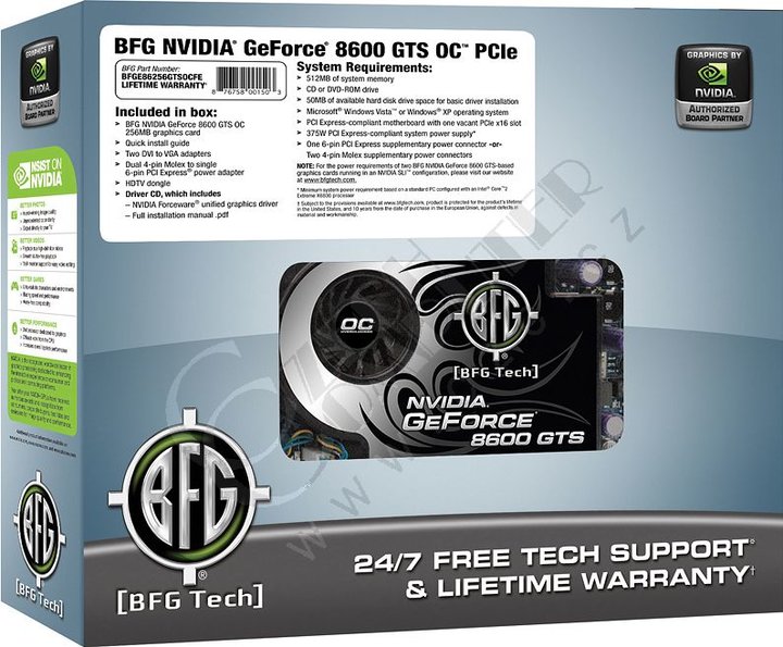 BFG GeForce 8600 GTS OC with ThermoIntelligence 256MB, PCI-E_893819625
