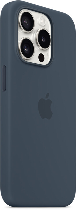 Apple Silikonový kryt s MagSafe pro iPhone 15 Pro, bouřkově modrá_680640195