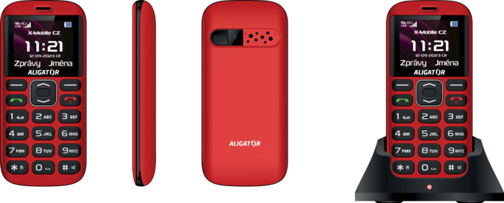 Aligator A720 4G Senior, Black/Red_979256637