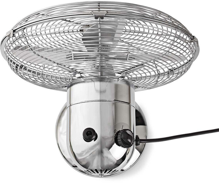 NEDIS stolní ventilátor, 30cm, 35W, rotace, 3 rychlosti, chromová_851583605