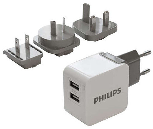 Philips cestovní nabíječka, 2x port, podpora rychlonabíjení_1329555088