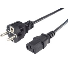 PremiumCord kabel síťový 230V k počítači 2m , přímý konektor do zásuvky_150460545