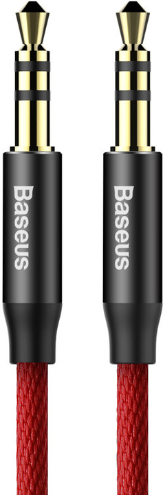 BASEUS kabel audio Yiven Series, Jack 3.5mm, M/M, 1m, červená/černá_1270423260