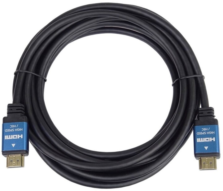 PremiumCord kabel HDMI 2.0b, M/M, 4Kx2K@60Hz, High Speed + Ethernet, zlacené konektory, 1m, černá_293268034