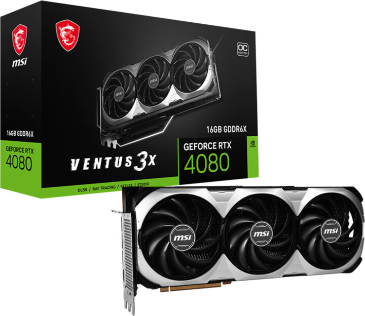 MSI GeForce RTX 4080 16GB VENTUS 3X OC, 16GB GDDR6X_1826132554