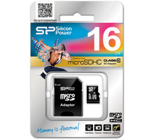 Silicon Power Micro SDHC 16GB Class 10 + adaptér_406823251