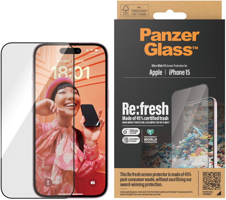 PanzerGlass ochranné sklo Re:Fresh pro Apple iPhone 15_1990794438
