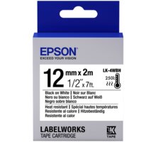 Epson LabelWorks LK-4WBH, páska pro tiskárny etiket, 12mm, 2m, černo-bílá_1320054550